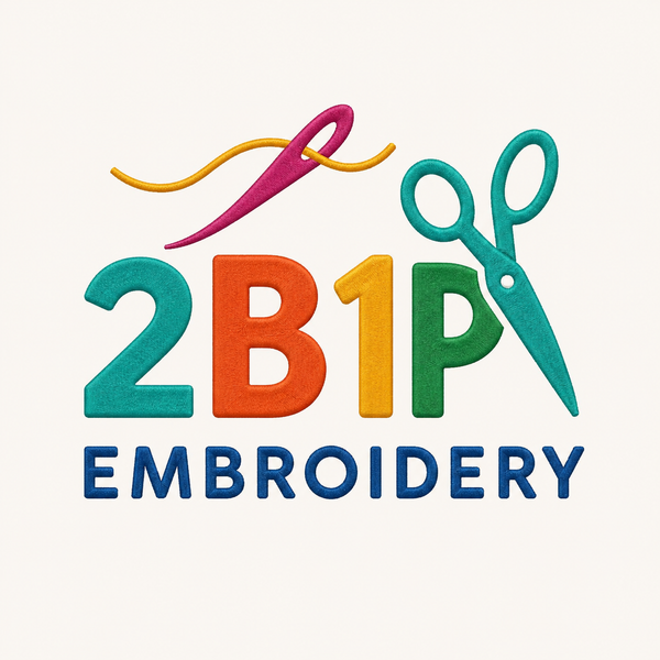 2B1P colorful embroidery logo